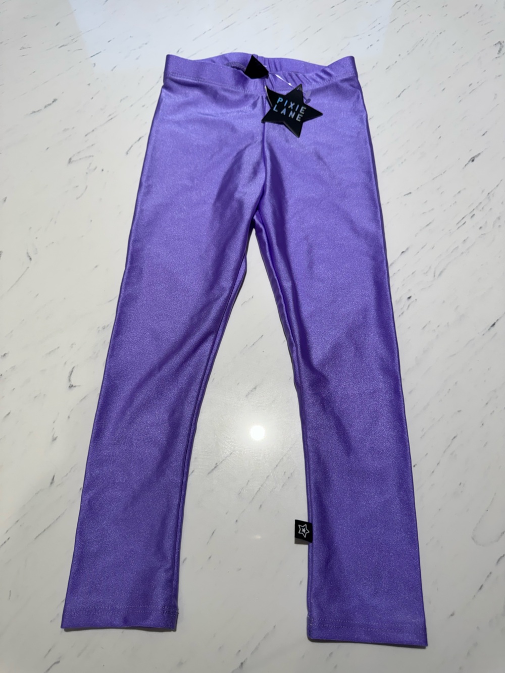 Pixielane Girls Purple Shiny Leggings